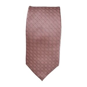 Via Europa Mens Tie 100% SILK, DIAMOND,‎ GEOMETRIC PINK